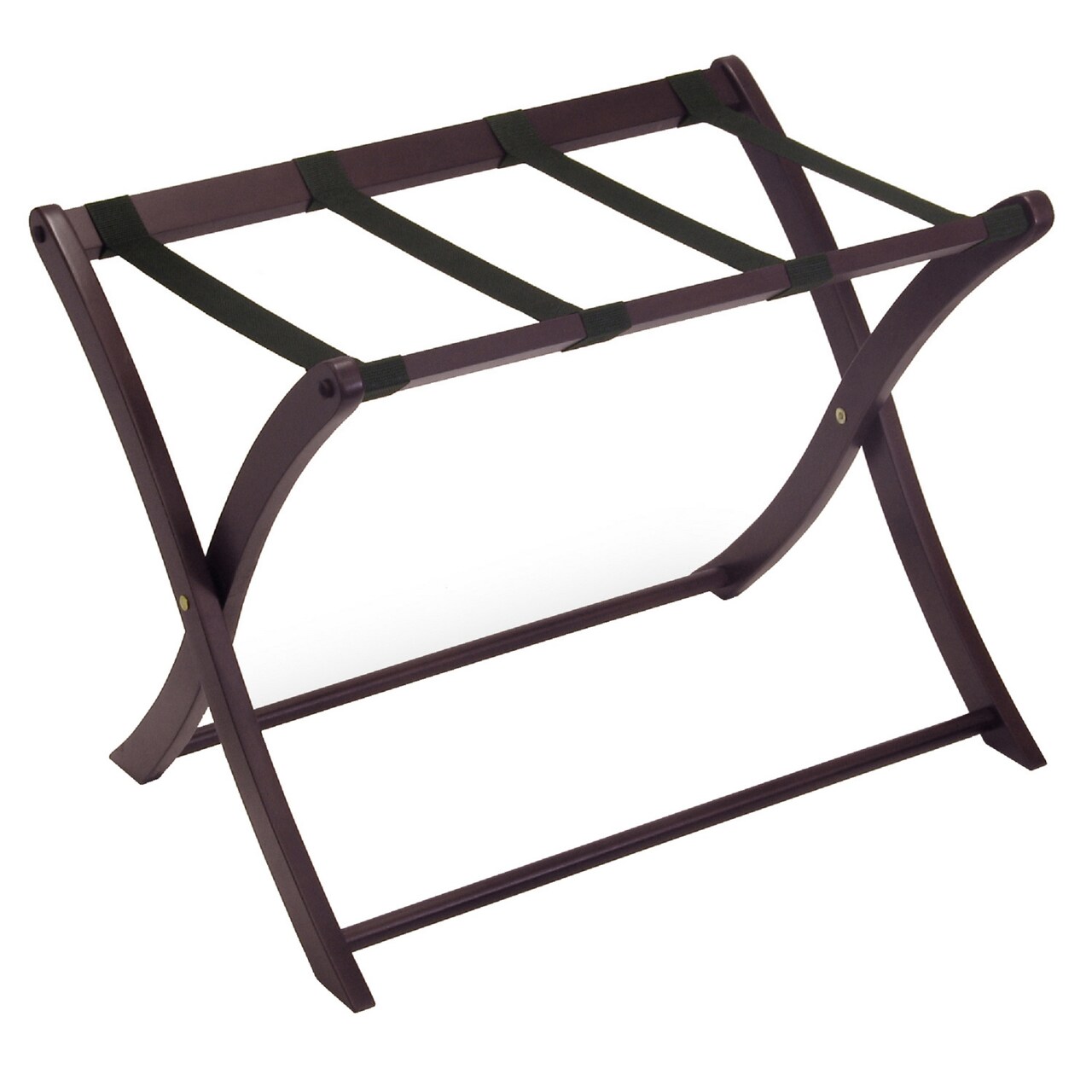 Contemporary Home Living 20” Espresso Brown Scarlett Luggage Rack